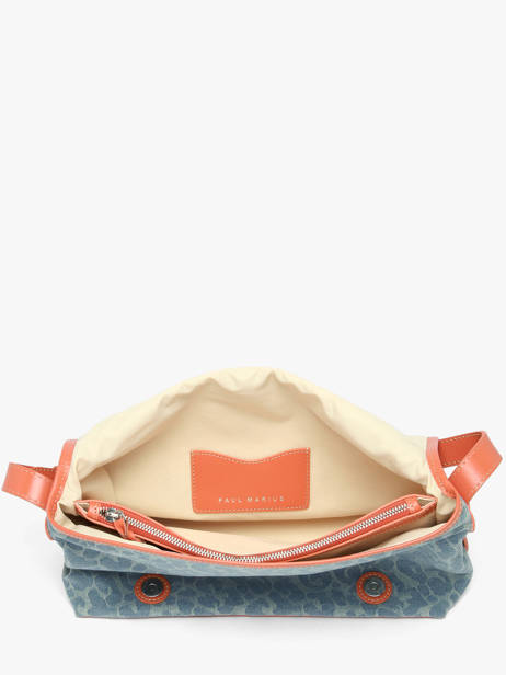 Cross Body Tas Loulou Denim Luipaard Paul marius Blauw denim leo LOULODEL ander zicht 3
