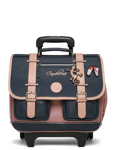Boekentas Op Wieltjes Kinderen 2 Compartimenten Vintage Fantasy Cameleon Blauw vintage fantasy CR38 ander zicht 8