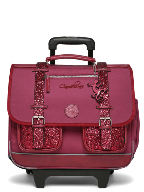Boekentas Op Wieltjes 3 Compartimenten Vintage Fantasy Cameleon Violet vintage fantasy CR41 ander zicht 8
