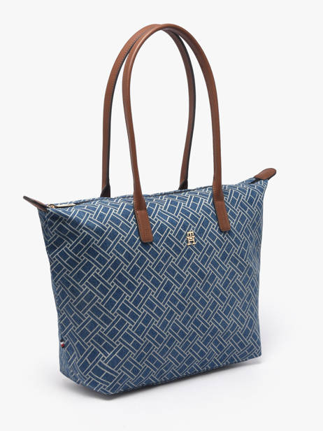 Schoudertas Popette Katoen Tommy hilfiger Blauw popette AW18613 ander zicht 2
