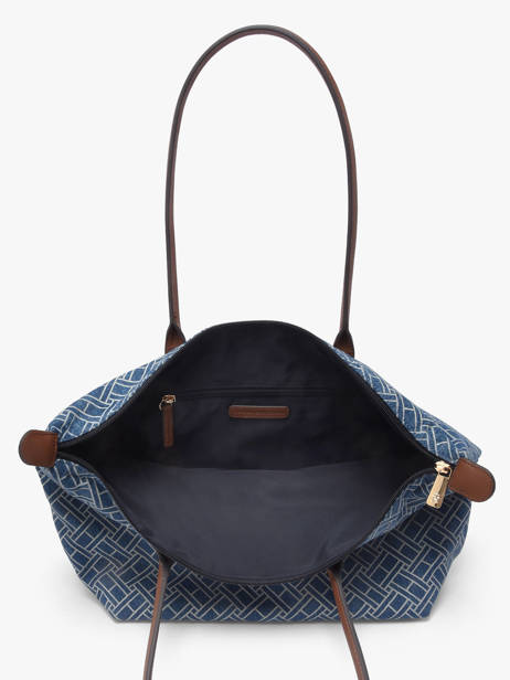 Schoudertas Popette Katoen Tommy hilfiger Blauw popette AW18613 ander zicht 3