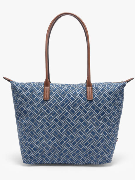 Schoudertas Popette Katoen Tommy hilfiger Blauw popette AW18613 ander zicht 4