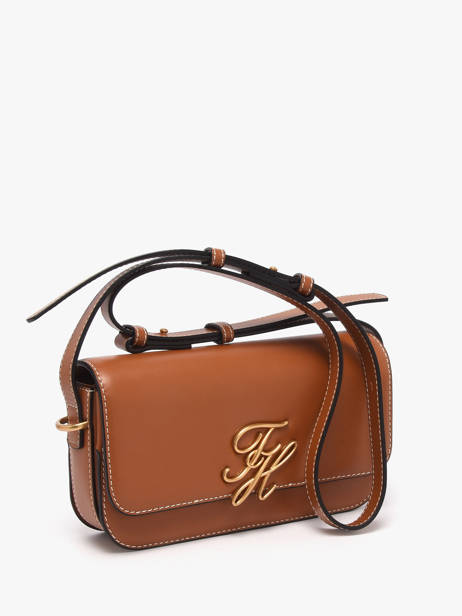 Cross Body Tas Th Script Leder Tommy hilfiger Bruin th script AW18399 ander zicht 2
