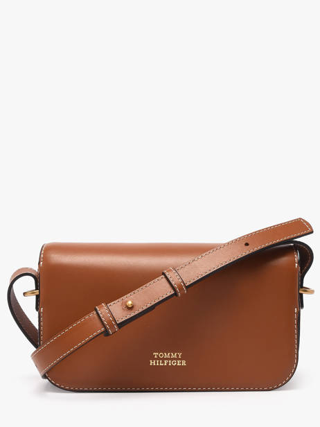 Cross Body Tas Th Script Leder Tommy hilfiger Bruin th script AW18399 ander zicht 4
