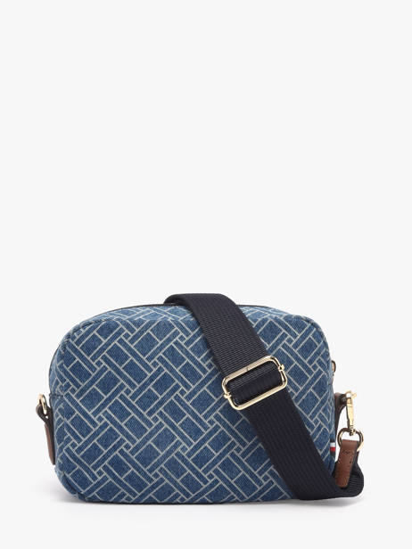Cross Body Tas Popette Katoen Tommy hilfiger Blauw popette AW18610 ander zicht 4