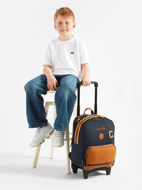 Rugzak Op Wieltjes 2 Compartimenten Vintage Urban Cameleon Blauw vintage urban SR40 ander zicht 1