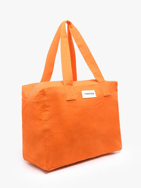 Schoudertas A4 Célestins Gerecycleerd Katoen Rivedroite Oranje timeless CELESTIM ander zicht 2