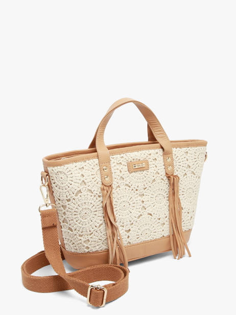 Handtas Antibes Katoen Les tropeziennes Beige antibes TZ01 ander zicht 2