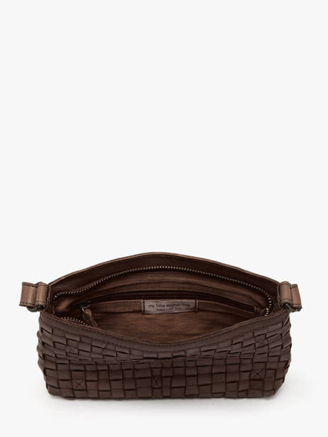 Cross Body Tas Heritage Leder Biba Bruin heritage KA9 ander zicht 3