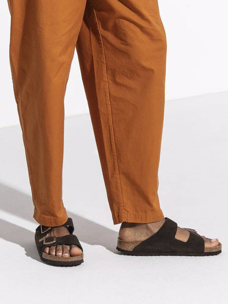 Slippers Arizona Uit Leder Birkenstock Bruin men 951311 ander zicht 1
