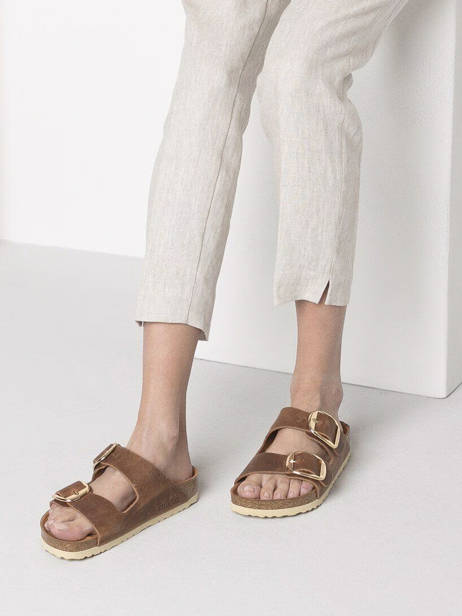 Slippers Arizona Big Buckle Birkenstock Bruin women 20-35229 ander zicht 1