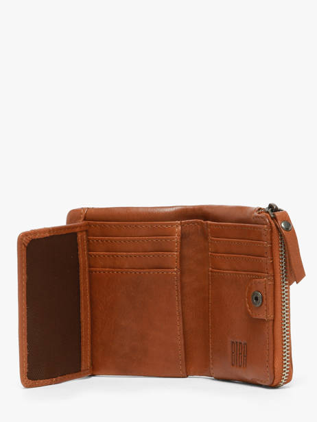 Portemonnee Leder Biba Bruin wallet KAT2L ander zicht 2