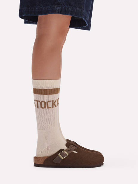 Slippers Boston Braided Uit Leder Birkenstock Bruin women 1031716 ander zicht 1