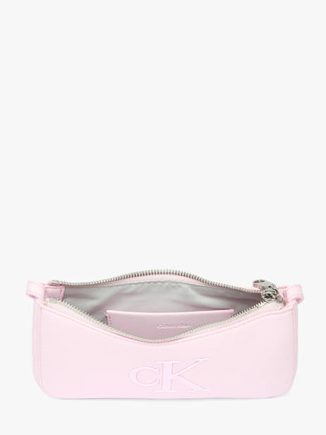 Cross Body Tas Bold Monogram Calvin klein jeans Roze bold monogram 4F1125G ander zicht 3