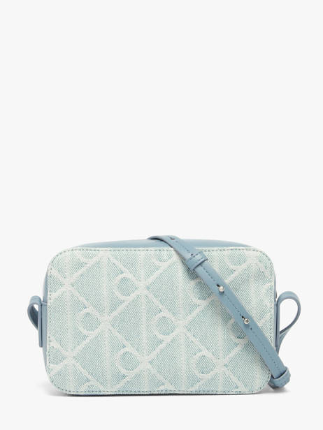 Cross Body Tas Emblem Denim Katoen Calvin klein jeans Blauw emblem denim 4F3430G ander zicht 4