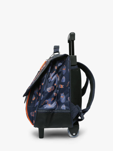 Boekentas Op Wieltjes 2 Compartimenten Tann's Blauw les fantaisies g 42155 ander zicht 2