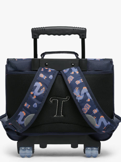 Boekentas Op Wieltjes 2 Compartimenten Tann's Blauw les fantaisies g 42155 ander zicht 4