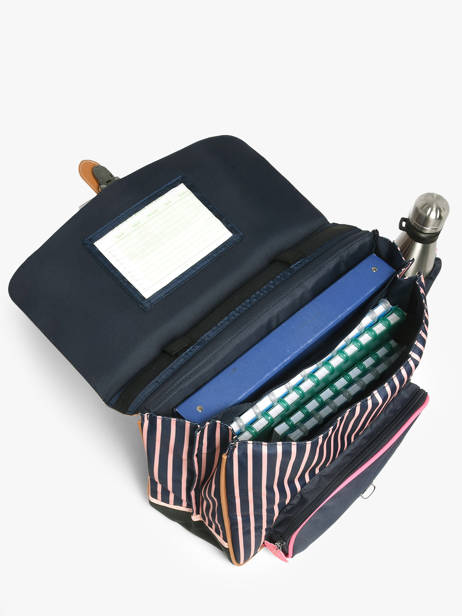 Boekentas 2 Compartimenten Tann's Blauw armor lux 38175 ander zicht 3