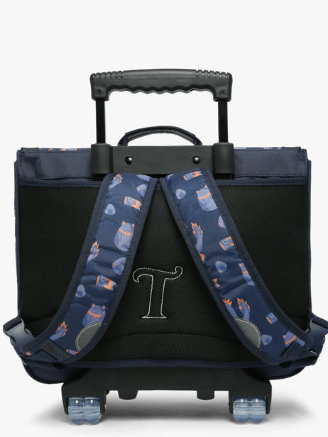 Boekentas Op Wieltjes 2 Compartimenten Tann's Blauw les fantaisies g 43155 ander zicht 4