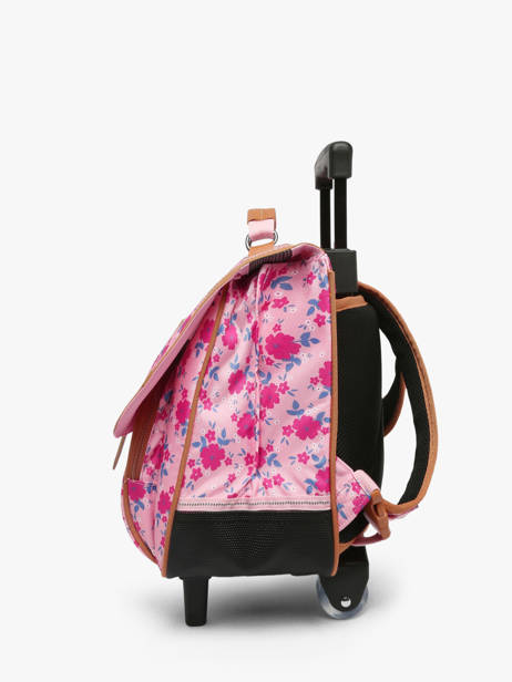 Boekentas Op Wieltjes 2 Compartimenten Tann's Roze les fantaisies f 26422613 ander zicht 2
