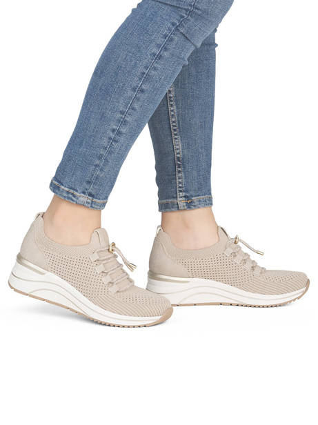 Sneakers Met Platformzool Remonte Beige women 60 ander zicht 1