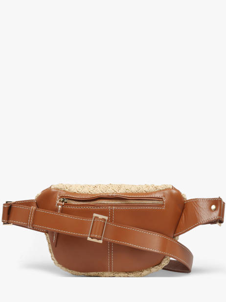 Belt Bag Leder En Raffia Paul marius Beige raphia BANANRAP ander zicht 4