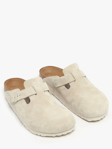 Slippers Boston Uit Leder Birkenstock Wit women 1031662 ander zicht 2