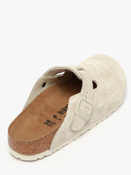 Slippers Boston Uit Leder Birkenstock Wit women 1031662 ander zicht 3