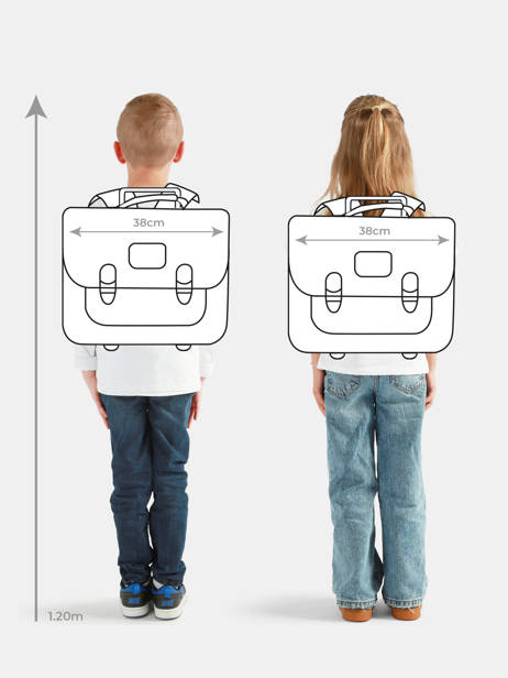 Boekentas Op Wieltjes 2 Compartimenten Tann's Veelkleurig les fantaisies f 42229 ander zicht 1