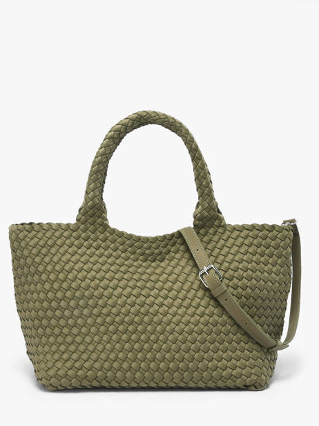 Handtas Tresse Nylon Knit & woven Groen tresse M2581 ander zicht 3