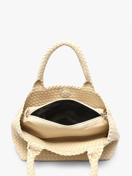 Handtas Tresse Nylon Knit & woven Wit tresse M2581 ander zicht 2