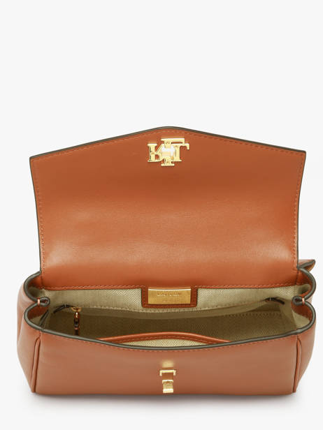 Cross Body Tas Farrah Leder Lauren ralph lauren Bruin farrah 31P15611 ander zicht 3