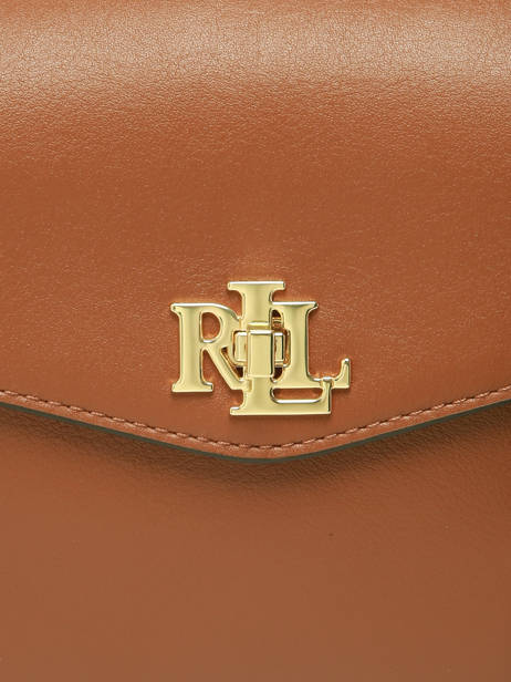 Cross Body Tas Farrah Leder Lauren ralph lauren Bruin farrah 31P15611 ander zicht 5