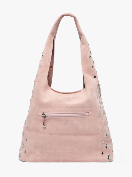 Schoudertas Suede Miniprix Roze suede F9928 ander zicht 3