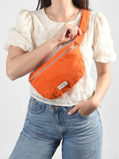 Belt Bag Custine Gerecycleerd Katoen Rivedroite Oranje timeless CUSTITIM ander zicht 1