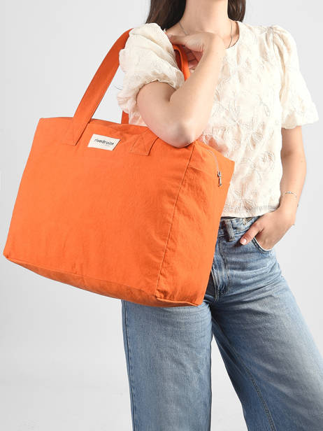 Schoudertas A4 Célestins Gerecycleerd Katoen Rivedroite Oranje timeless CELESTIM ander zicht 1