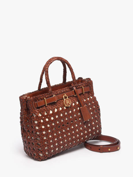 Handtas American Icon Leder Tommy hilfiger Bruin american icon AW18734 ander zicht 1