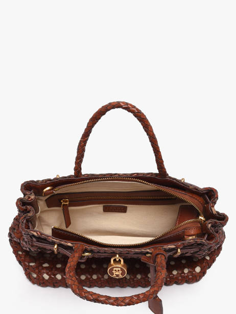 Handtas American Icon Leder Tommy hilfiger Bruin american icon AW18734 ander zicht 2