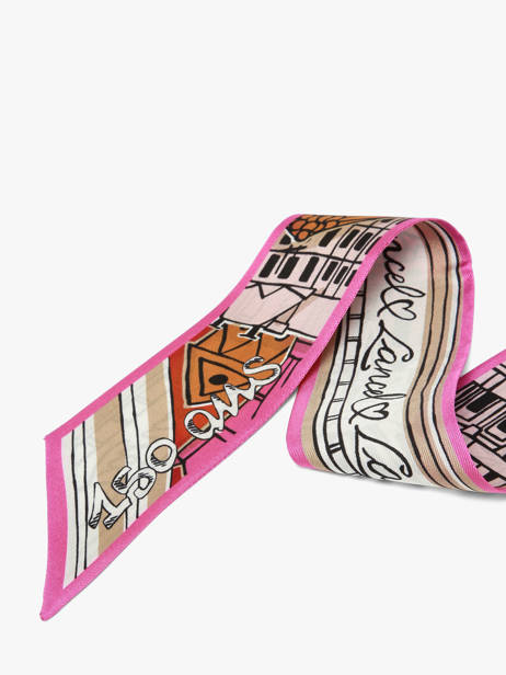 Foulard Lancel Roze 150 ans A14137 ander zicht 1