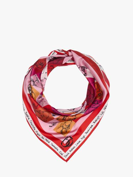 Foulard Lancel Rood 150 ans A14215 ander zicht 1
