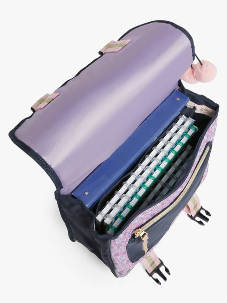 Rugzak Op Wieltjes 2 Compartimenten Milky kiss Violet blossoming beauty 1472 ander zicht 3