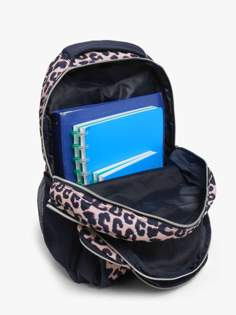 Rugzak 2 Compartimenten Milky kiss Beige leopard luxe 1361 ander zicht 3