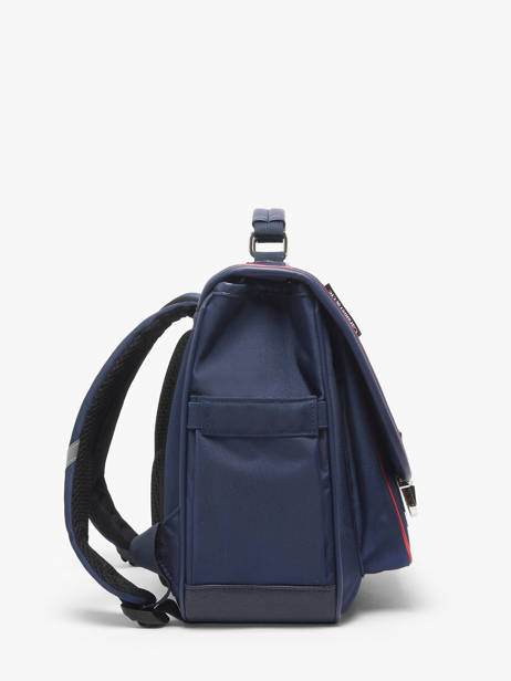 Boekentas 2 Compartimenten Caramel et cie Blauw boheme FI ander zicht 2