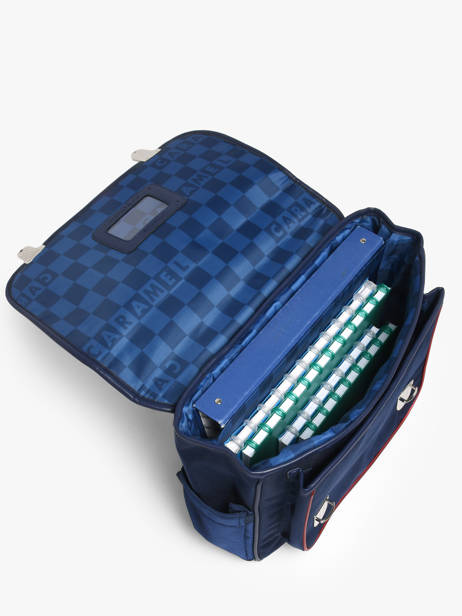 Boekentas 2 Compartimenten Caramel et cie Blauw boheme FI ander zicht 3