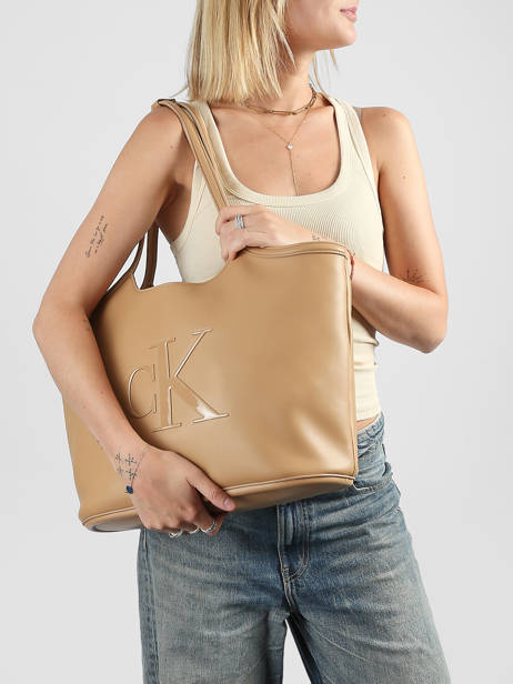 Schoudertas Bold Calvin klein jeans Beige bold 4F3562G ander zicht 1