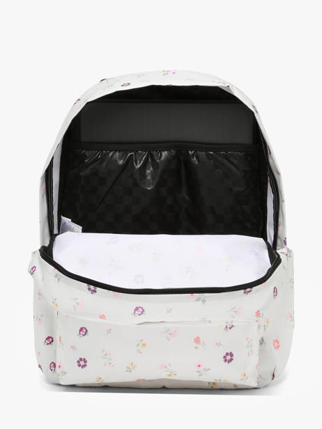 Rugzak 1 Compartiment Vans Wit backpack VN000H4W ander zicht 2