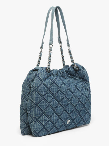 Schoudertas Th Feminine  Katoen Tommy hilfiger Blauw th feminine  AW18866 ander zicht 1