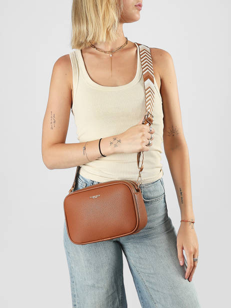 Cross Body Tas Grained Miniprix Bruin grained F6967OR ander zicht 1