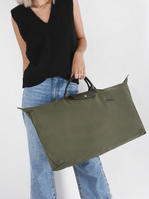 Longchamp Le pliage green Reistassen Groen