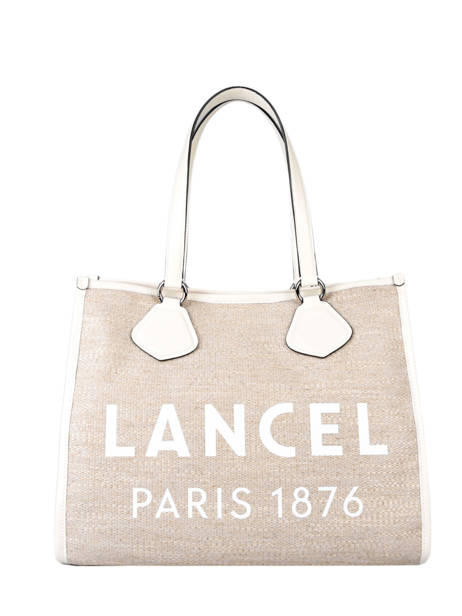 Schoudertas Cabas D'été Jute En Leder Lancel cabas d'ete A10749